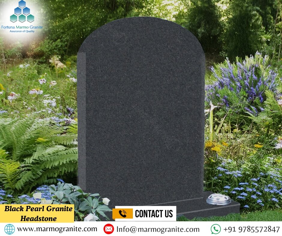 Black Pearl Granite Headstone
