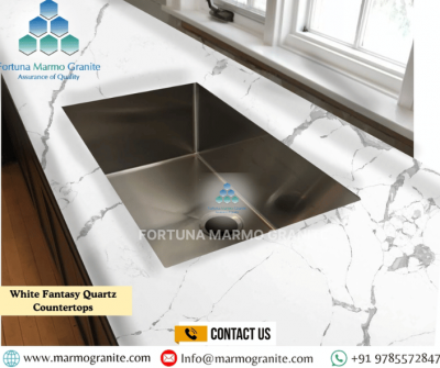 White Fantasy Quartz Countertops