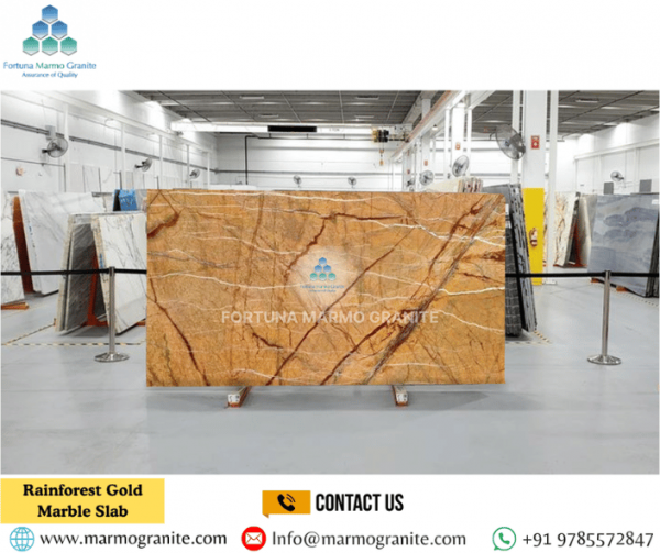 Rainforest Gold Marble Slab