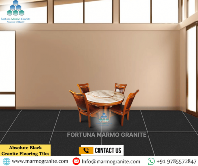 Absolute Black Granite Flooring Tiles