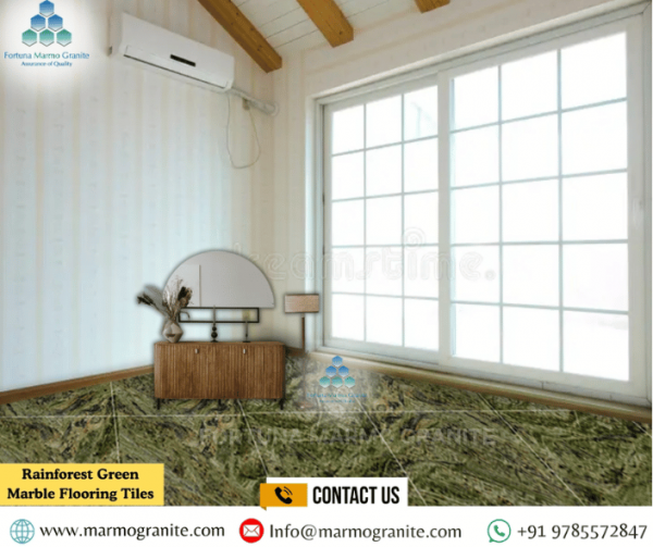 Rainforest Green Marble Flooring Tiles