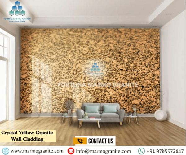 Crystal Yellow Granite Wall Cladding