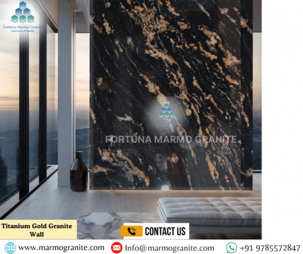 Titanium Gold Granite Wall Cladding