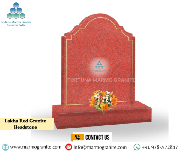 Lakha Red Granite Headstone