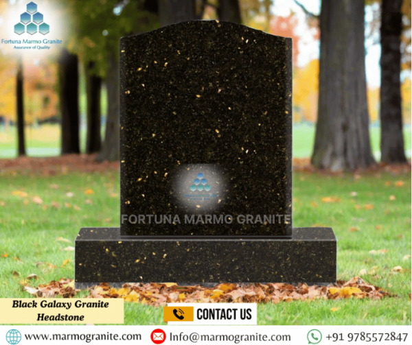 Black Galaxy Granite Headstone