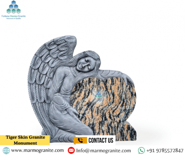 Tiger Skin Granite Monument