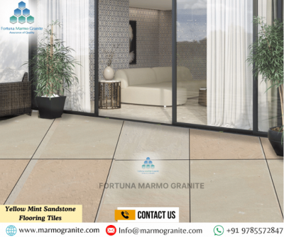 Yellow Mint Sandstone Flooring Tiles