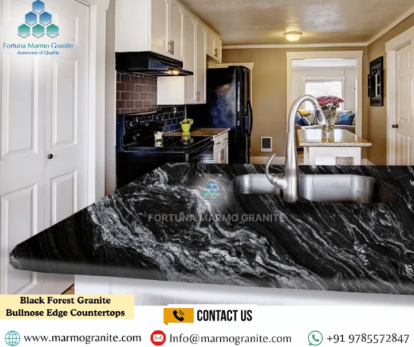 Black Forest Granite Bullnose Edge Countertops