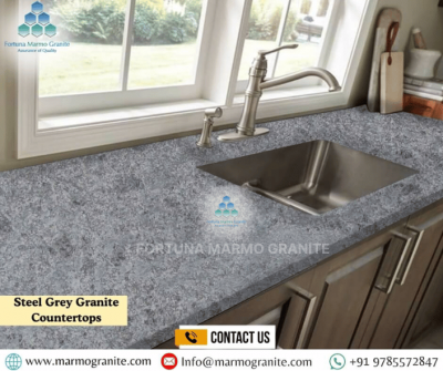 Steel Grey Granite Countertops