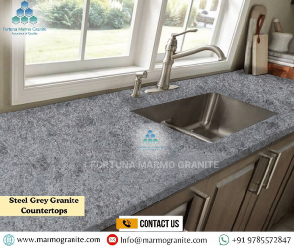Steel Grey Granite Countertops