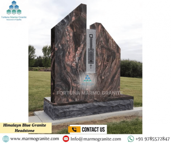 Himalayan Blue Granite Headstone