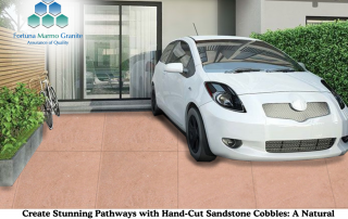 Create Stunning Pathways with Hand-Cut Sandstone Cobbles: A Natural Touch
