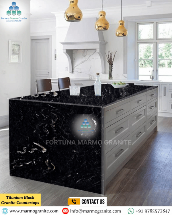 Titanium Black Granite Countertops