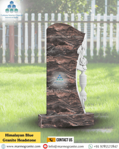 Himalayan Blue Granite Headstone