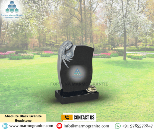 Absolute Black Granite Headstone Absolute Black Granite Headstone