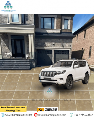 Kota Brown Limestone Flooring Tiles