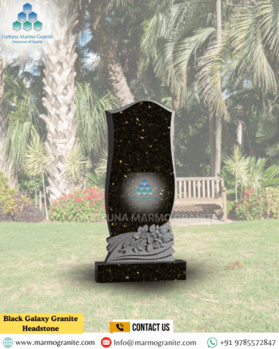 Black Galaxy Granite Headstone