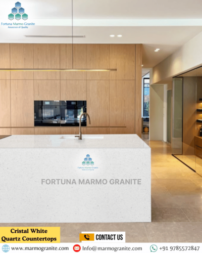 Cristal White Quartz Countertops