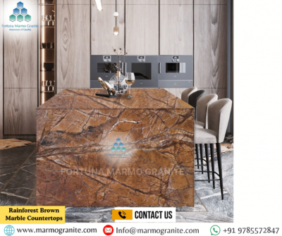 Rainforest Brown Marble Countertops