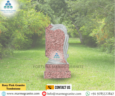 Rosy Pink Granite Tombstone