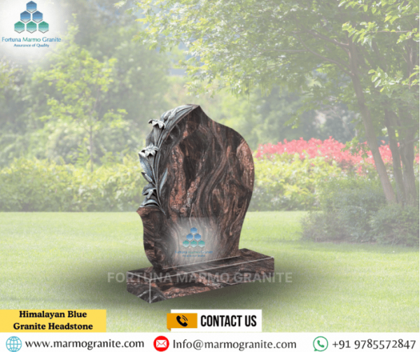 Himalayan Blue Granite Headstone