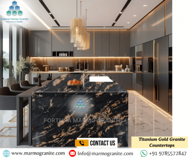 Titanium Gold Granite Countertops