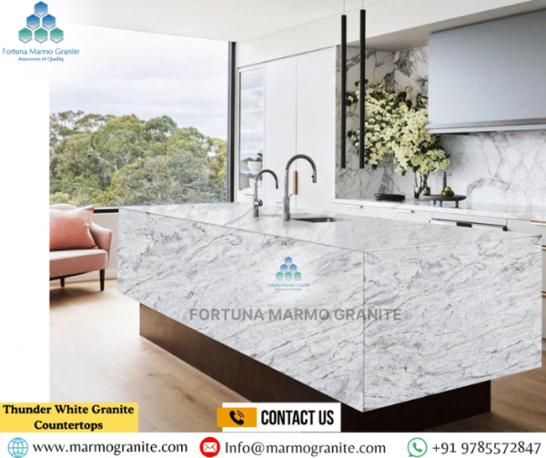 Thunder White Granite Countertops
