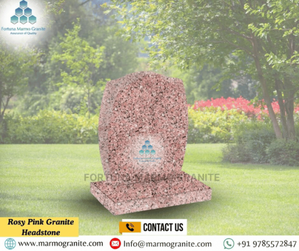 Rosy pink Granite Headstone