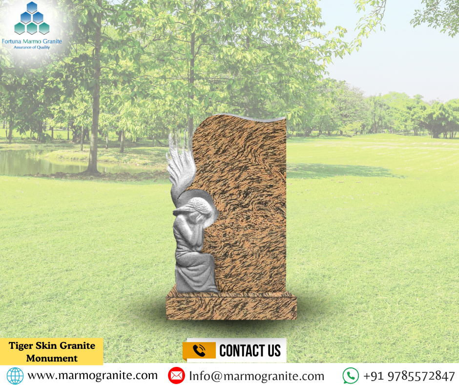 Tiger Skin Granite Monument