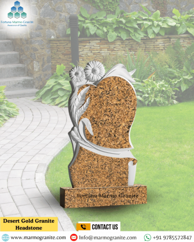 Desert Gold Granite Headstone