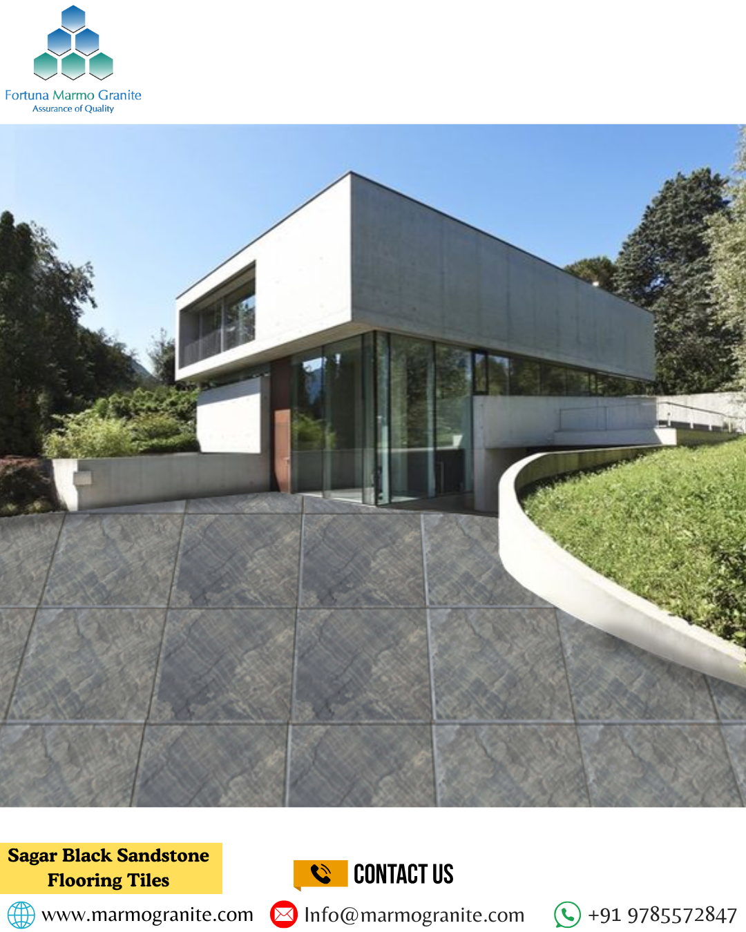 Sagar Black Sandstone Flooring Tiles