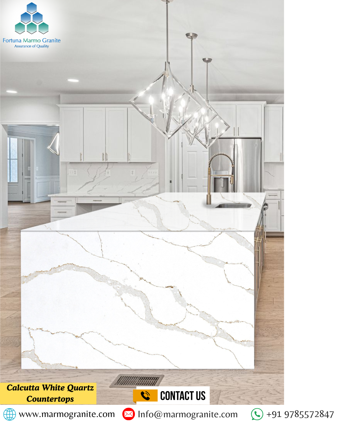 Calcutta White Quartz Countertops Calcutta White Quartz Countertops