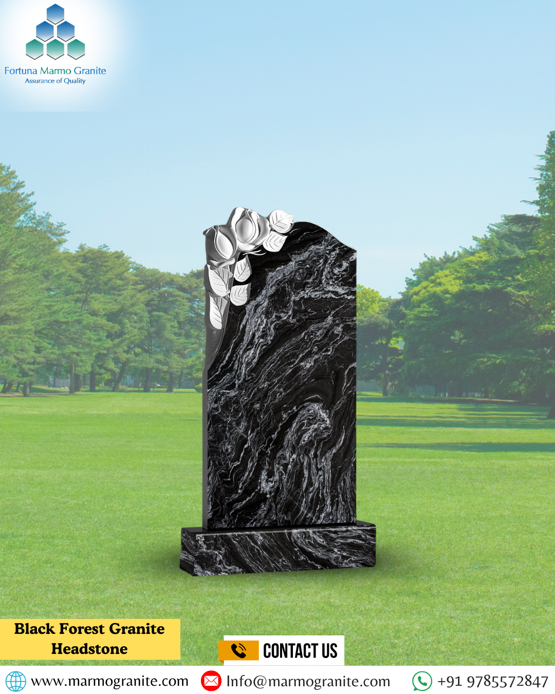 Black Forest Granite Headstone