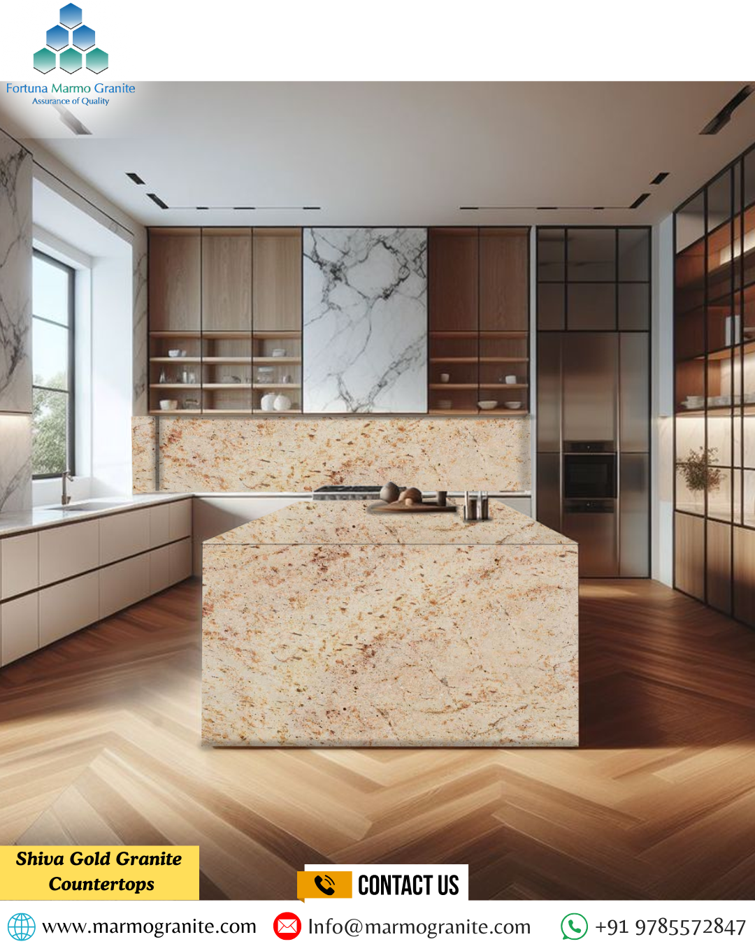 Shiva Gold Granite Countertops