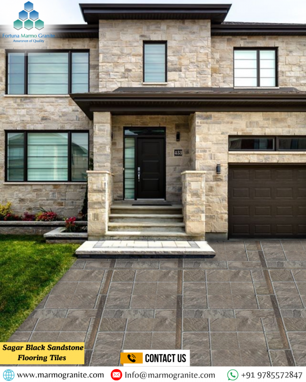 Sagar Black Sandstone Flooring Tiles Sagar Black Sandstone Flooring Tiles