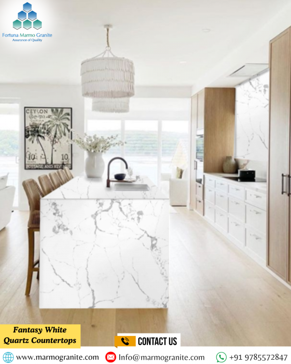 Fantasy White Quartz Countertops Granite Countertops