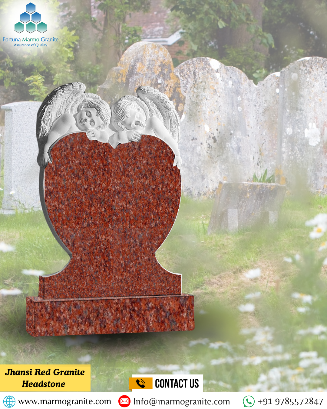 Jhansi Red Granite Headstone Granite Countertops