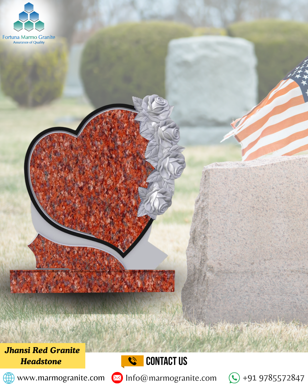 Jhansi Red Granite Headstone Jhansi Red Granite Headstone