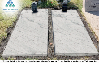 River White Granite Headstone Manufacturer from India – A Serene Tribute in Stone