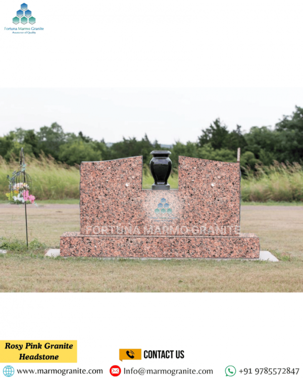 Rosy Pink Granite Headstone