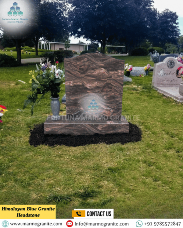 Himalayan Blue Granite Headstone