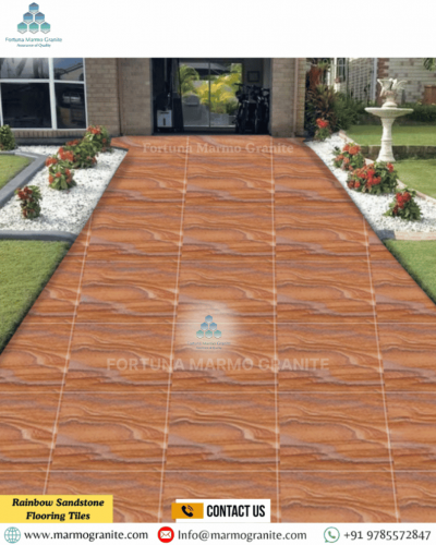 Rainbow Sandstone Flooring Tiles 