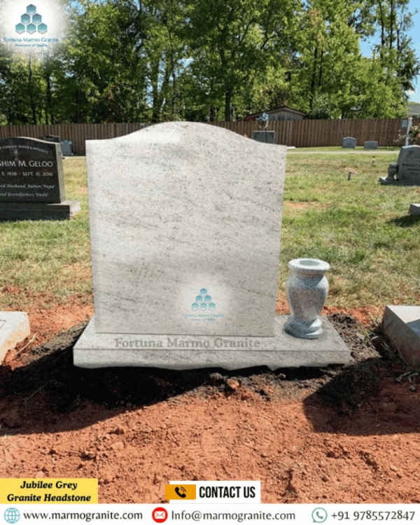 Jubilee Grey Granite Headstone