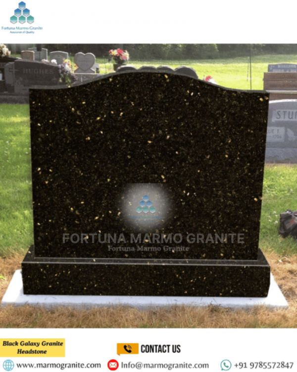 Black Galaxy Granite Headstone