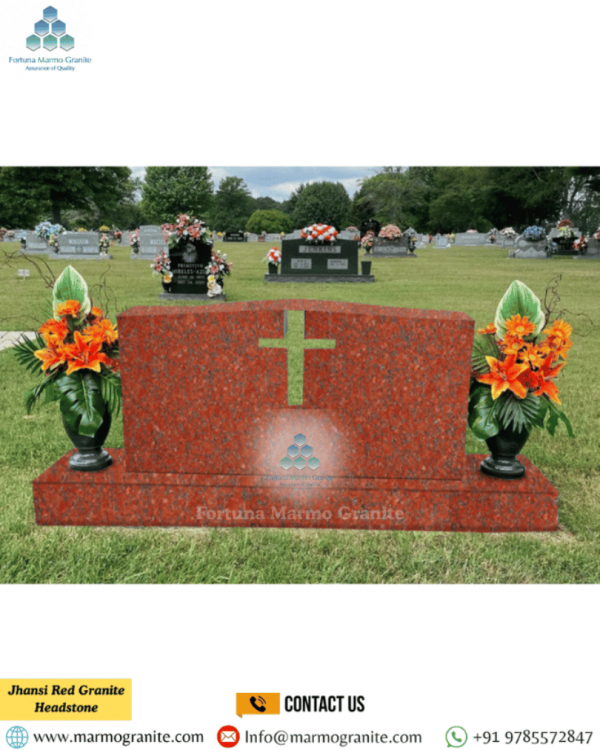 Jhansi Red Granite Headstone