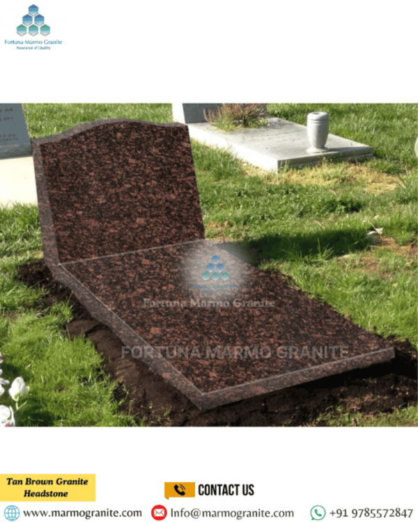 Tan Brown Granite Headstone 