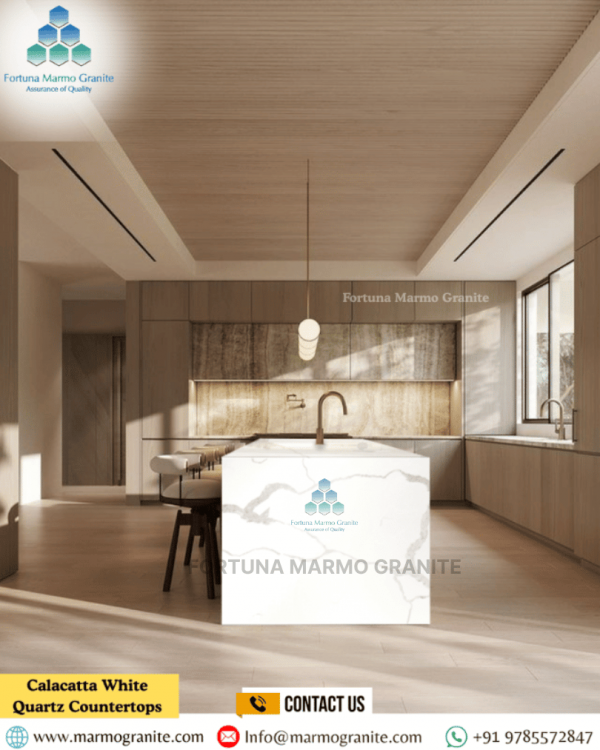 Calacatta White Quartz Countertops