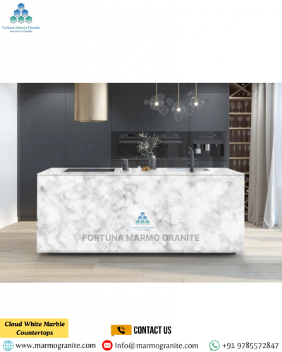 Cloud White Marble Countertops