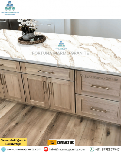Sienna Gold Quartz Countertops