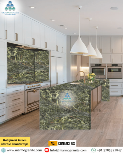 Rainforest Green Marble Countertops